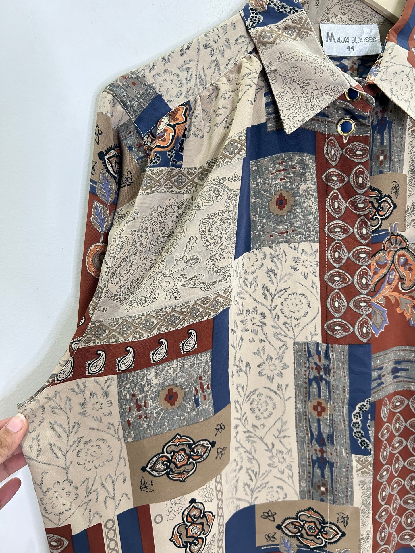 Vintage Beige Printed Shirt