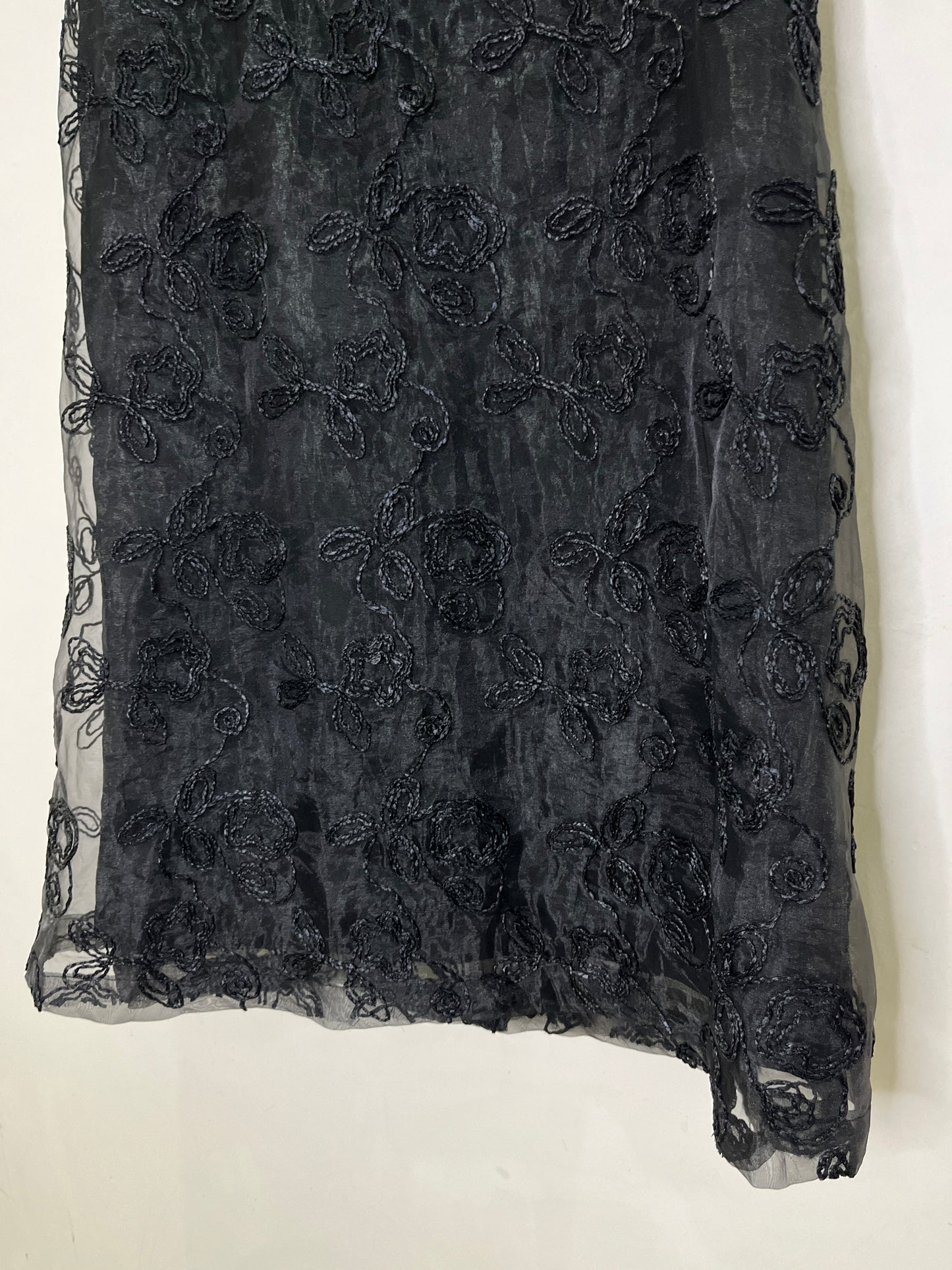 Embroidered Black Skirt