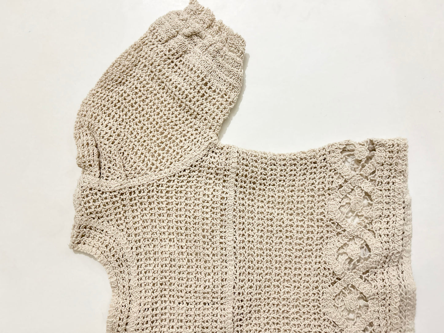 Beige Crochet Top