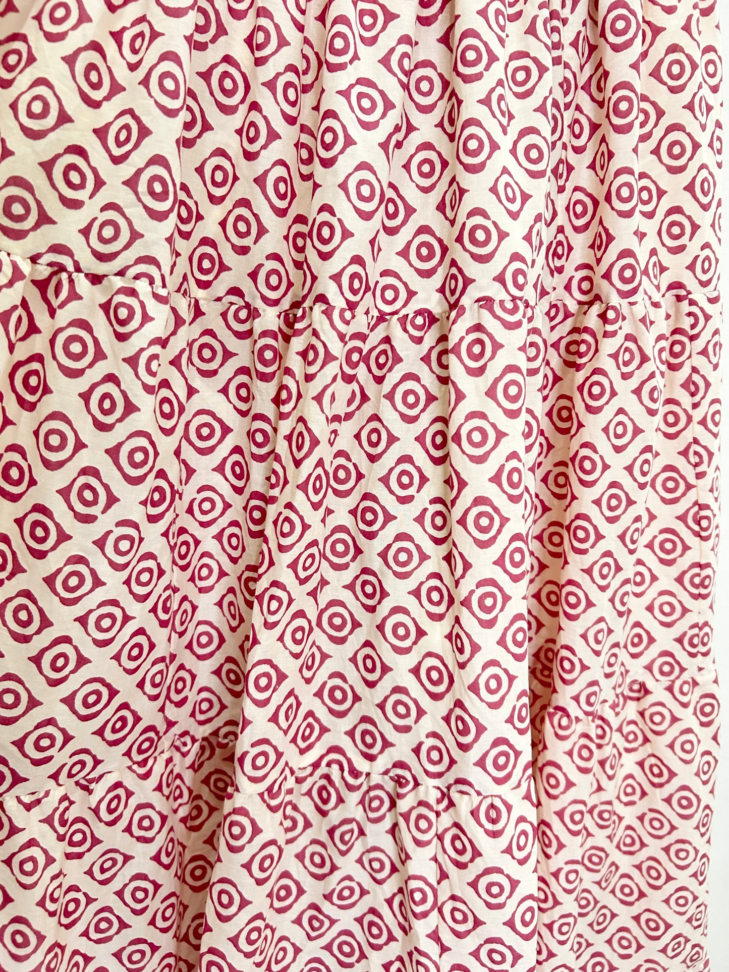 Indo-Western Pink Patterned Skirt