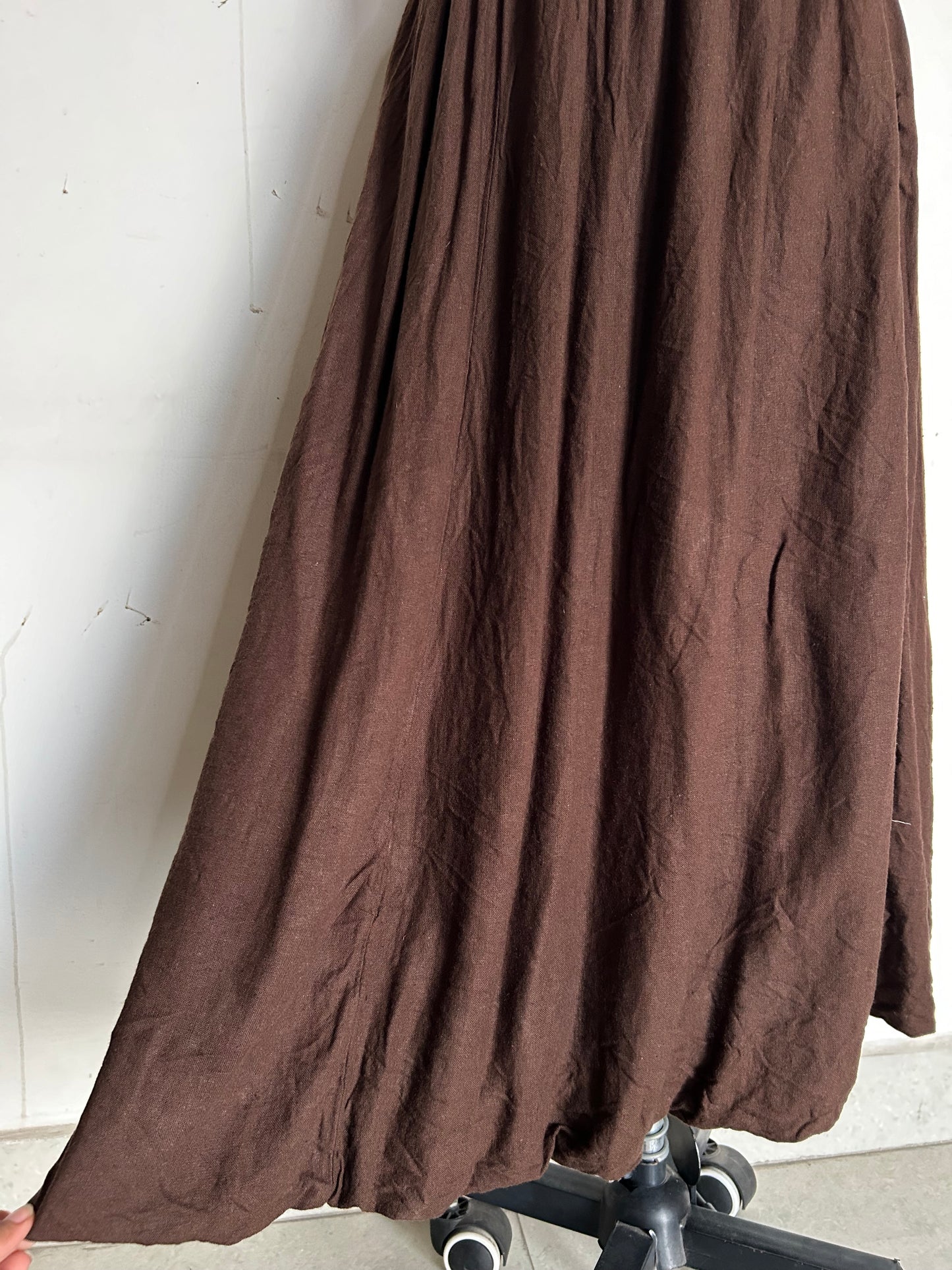 Brown Ruched Dress