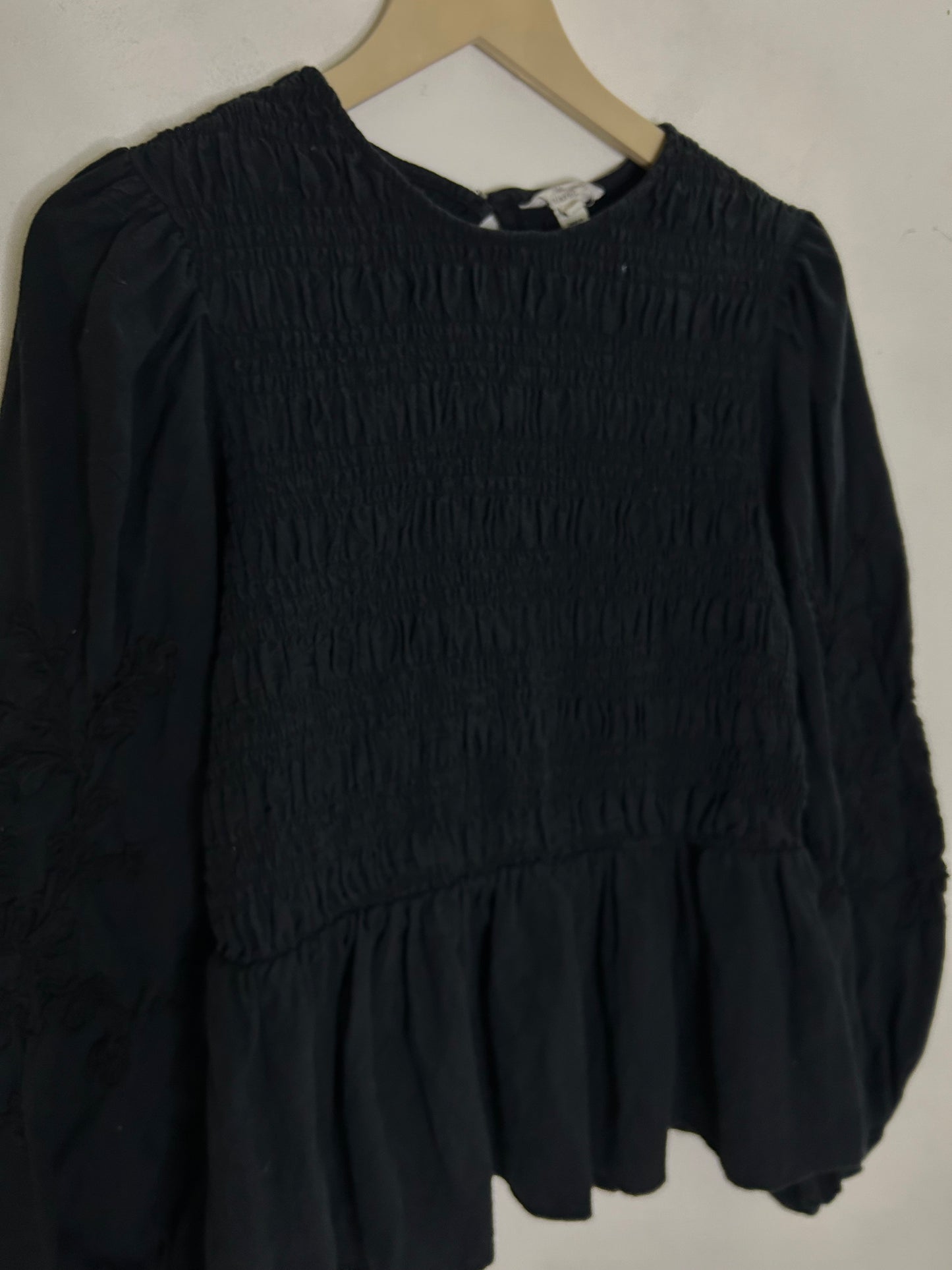 Embroidered Smoked Top: Bust-34” TO 46”