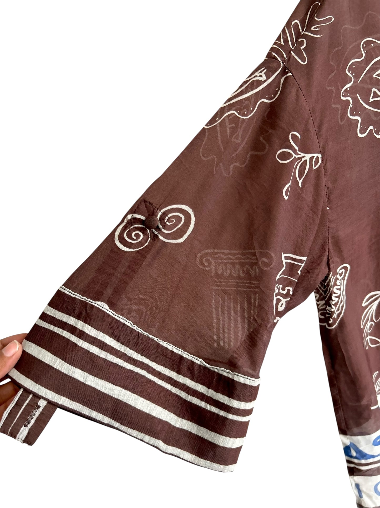 NEXT Greek Print Co Ord Set: Brown