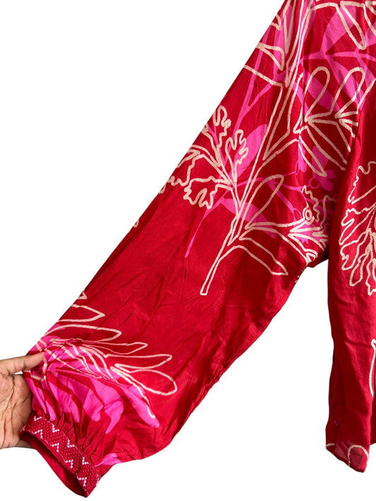 Red Printed Top