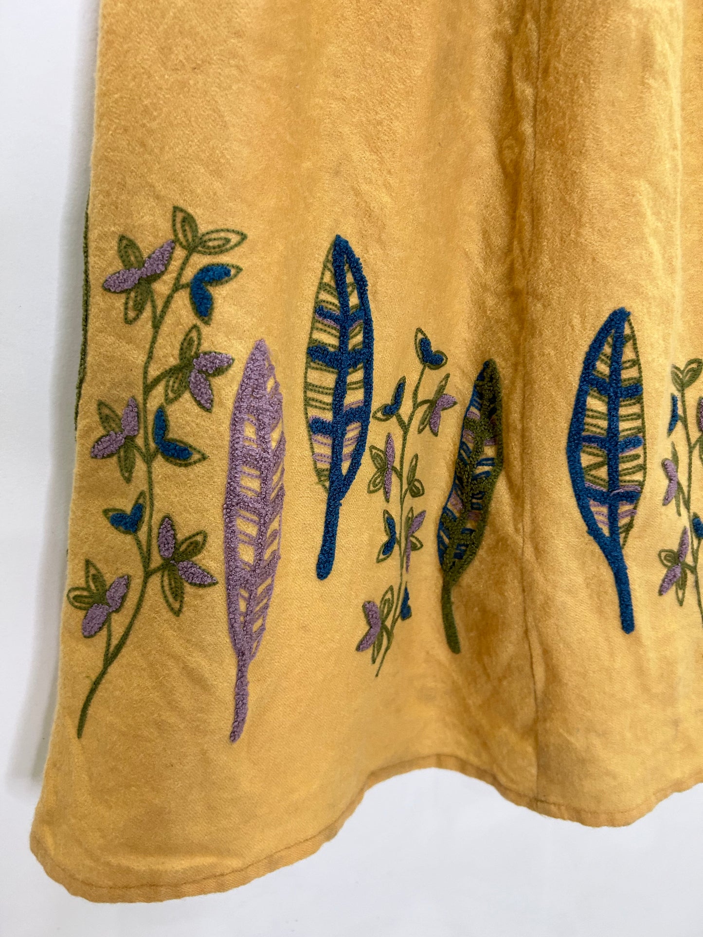 Yellow Embroidered Skirt (with Pockets)