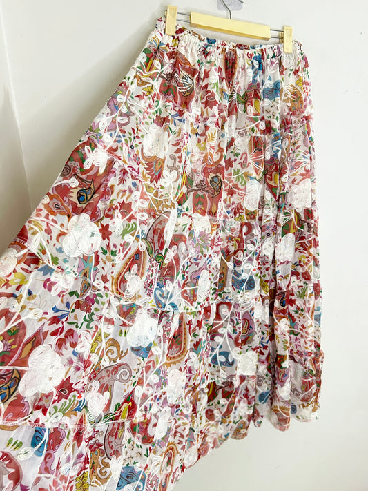 Embroidered Patterned Skirt