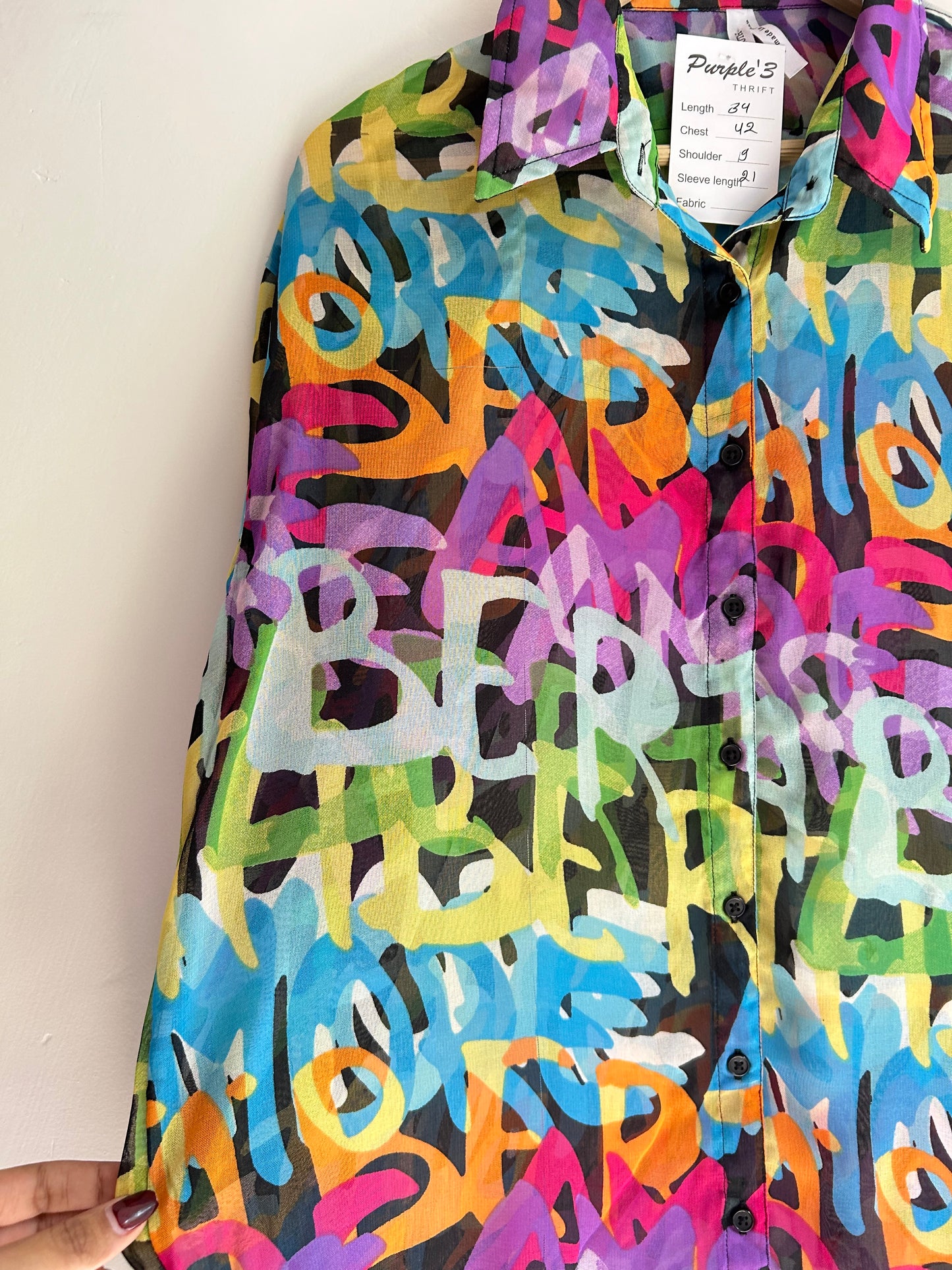 Letter Print Shirt 42”