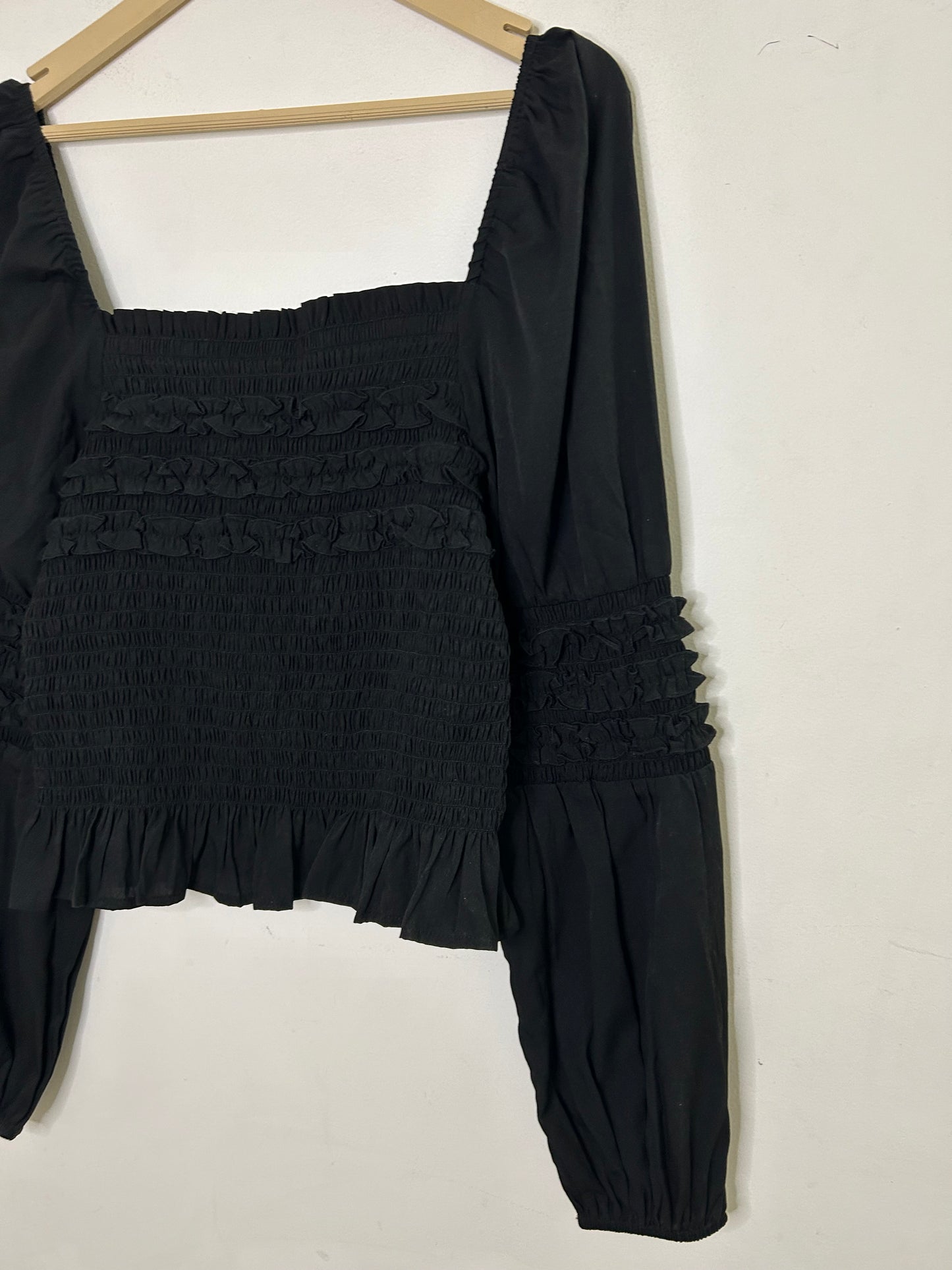 Black Ruched Top