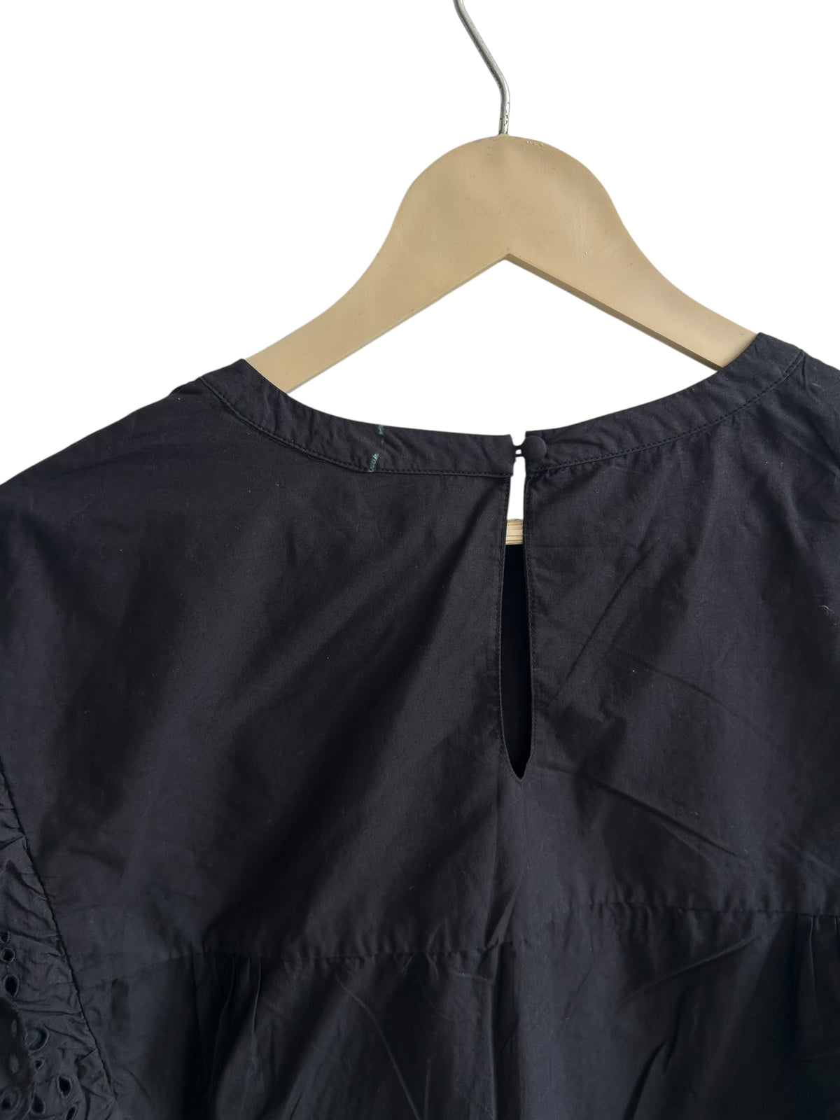 Black Flutter Sleeve Top