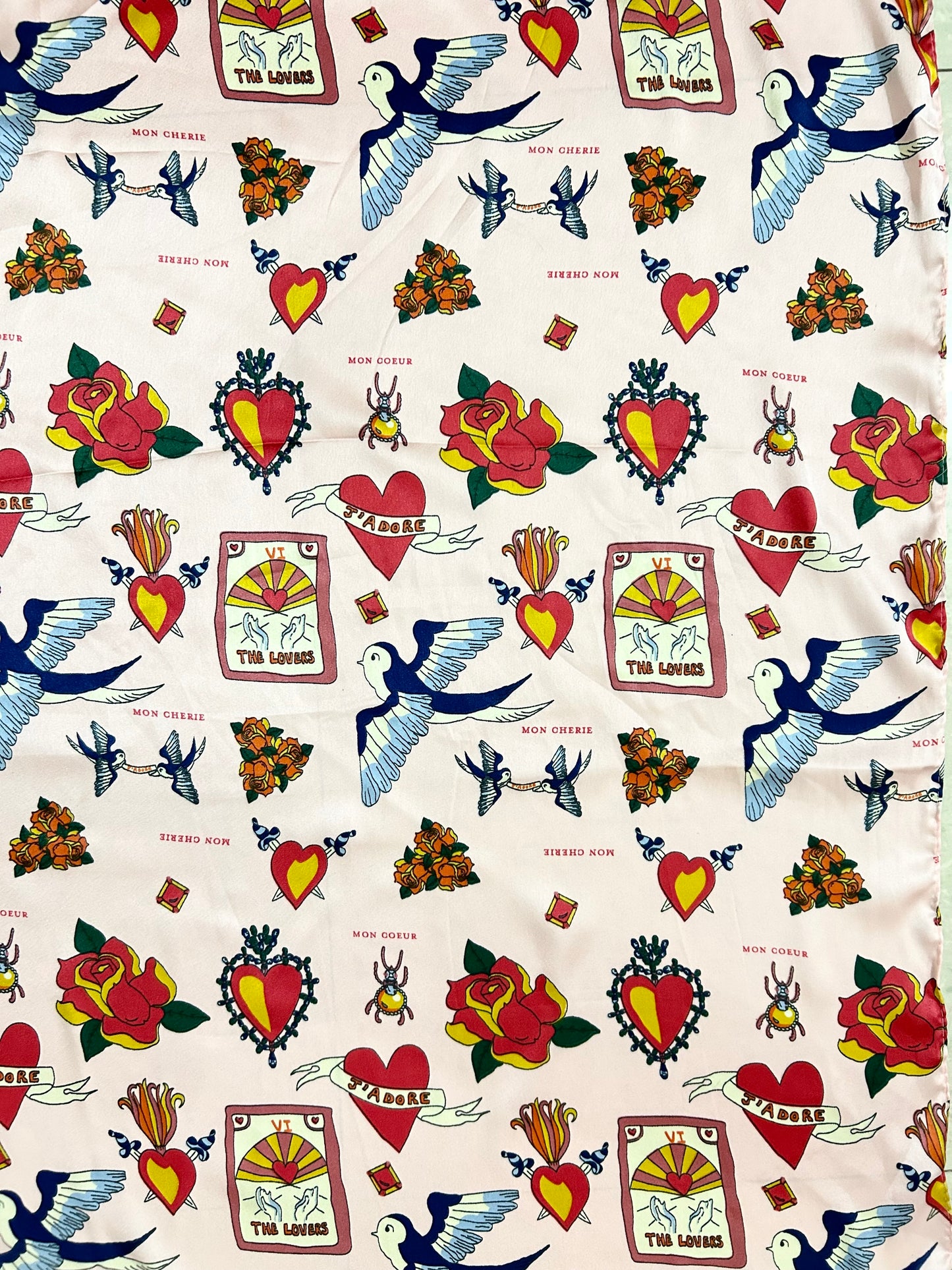 Hearts Scarf 41” x 40”