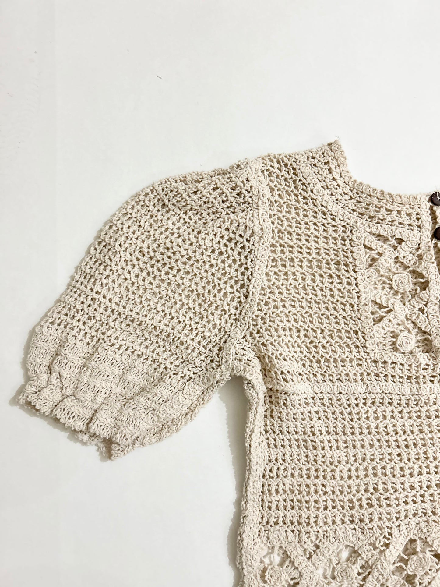 Beige Crochet Top