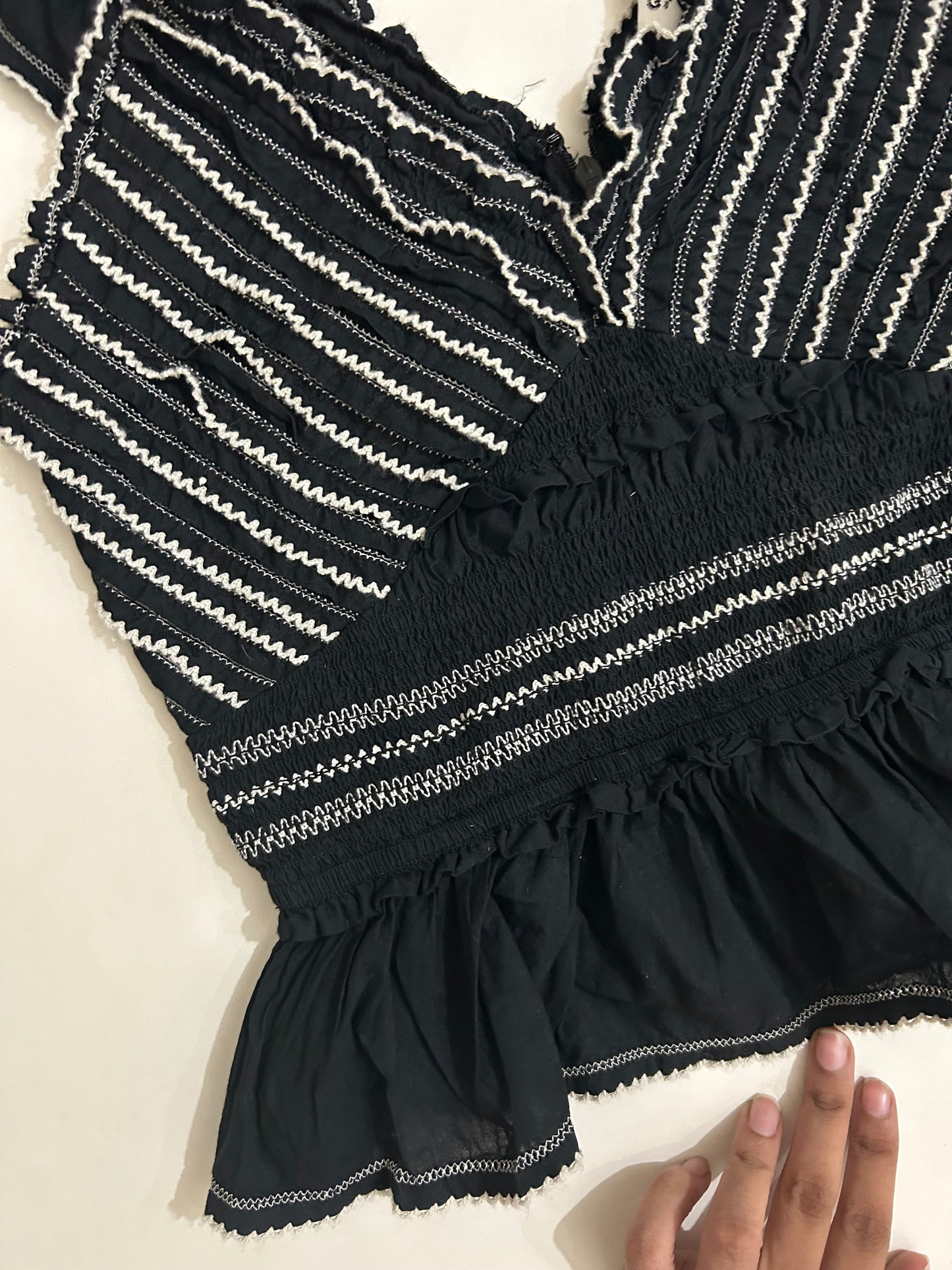 Sea Mable Embroidered Cotton Top