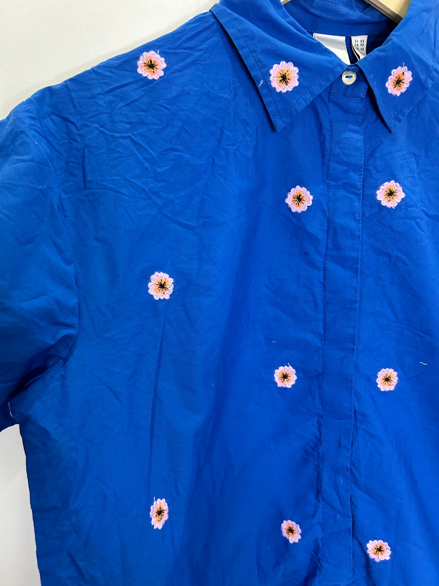 Blue Mini Floral Cotton Shirt