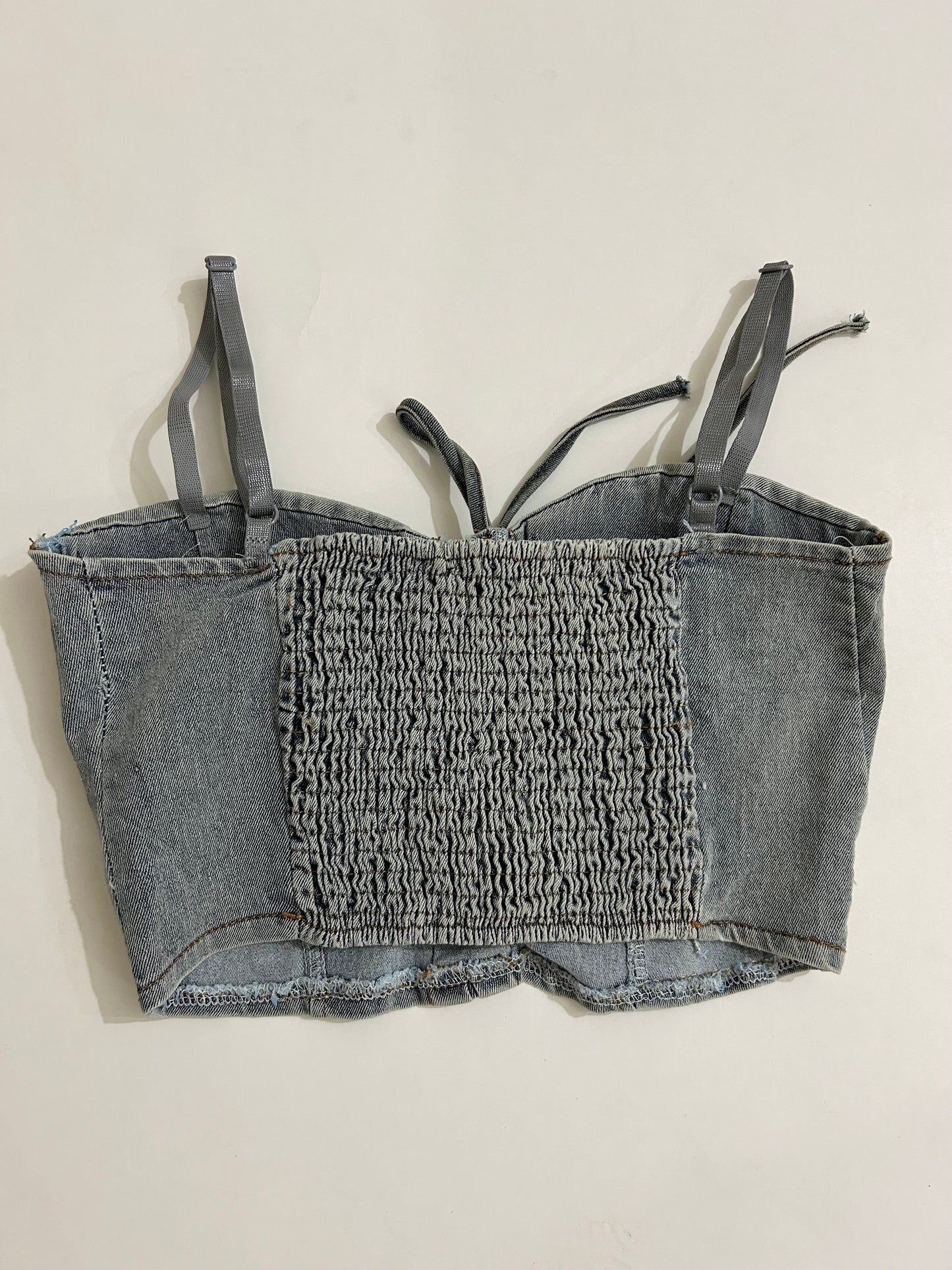 Denim Bustier Top