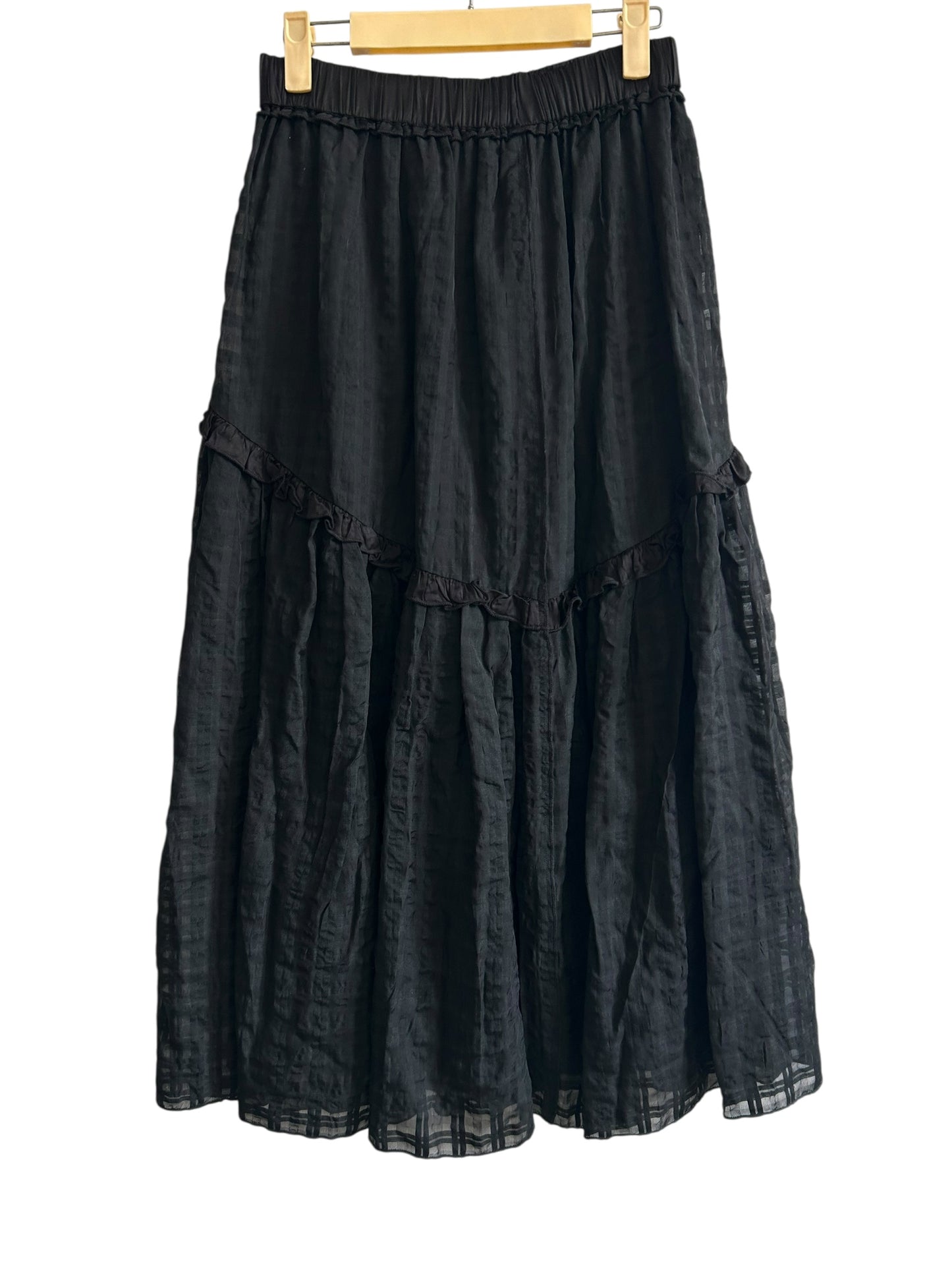 Black Skirt with ruffle