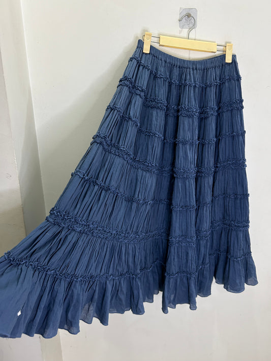 Blue Tiered Skirt