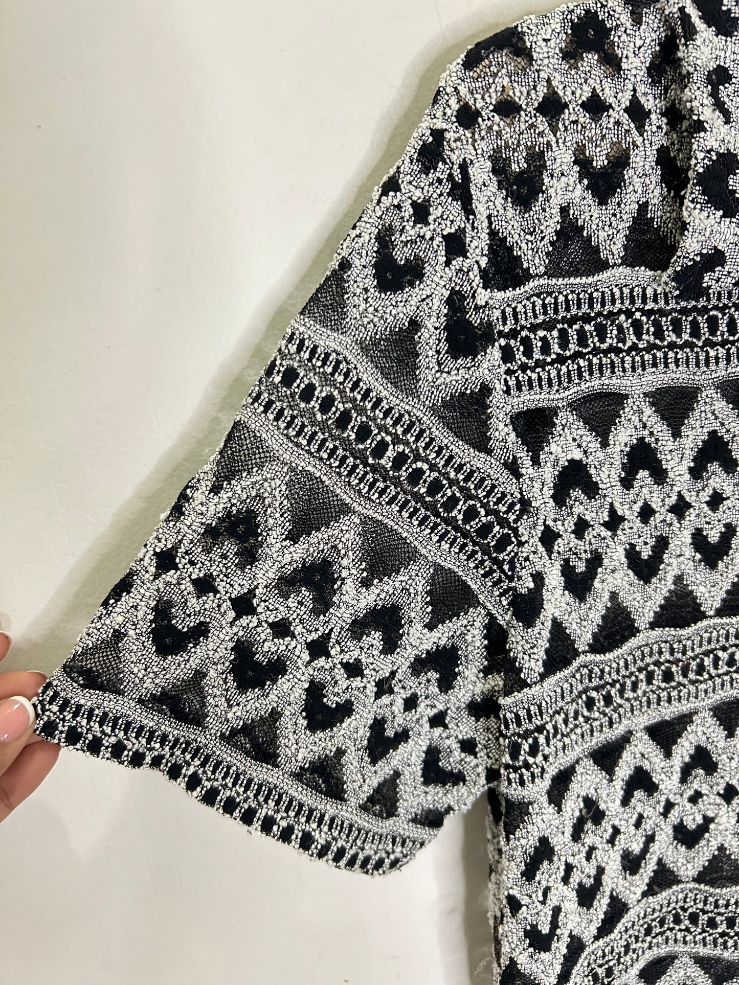 Crochet B&W Shirt