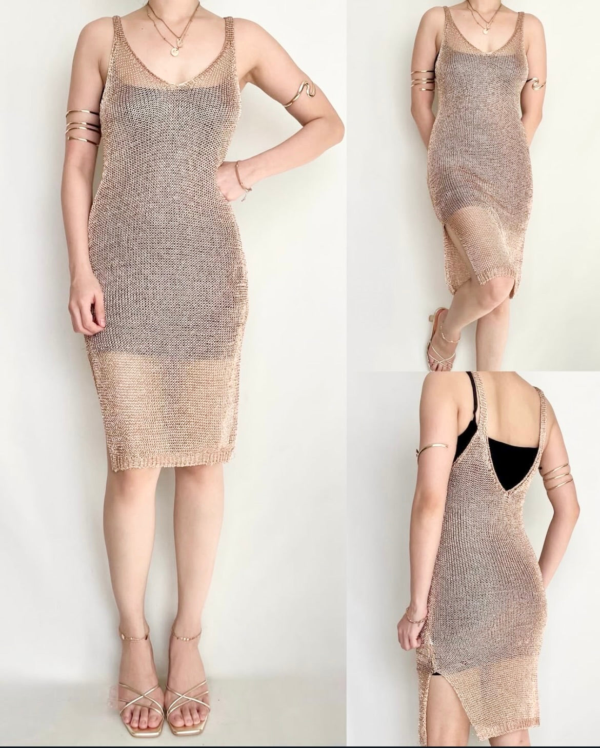 Knitted Metallic Dress