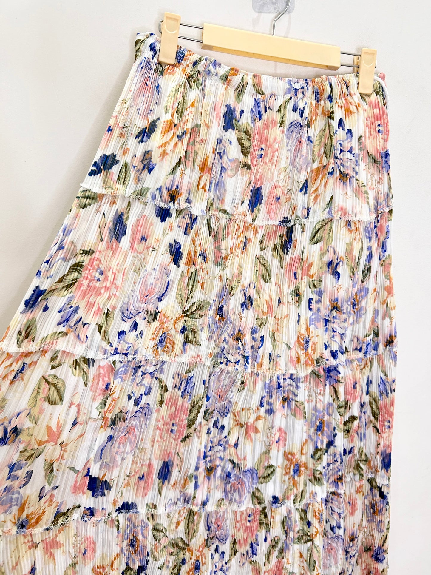 Floral Pleated Skirt