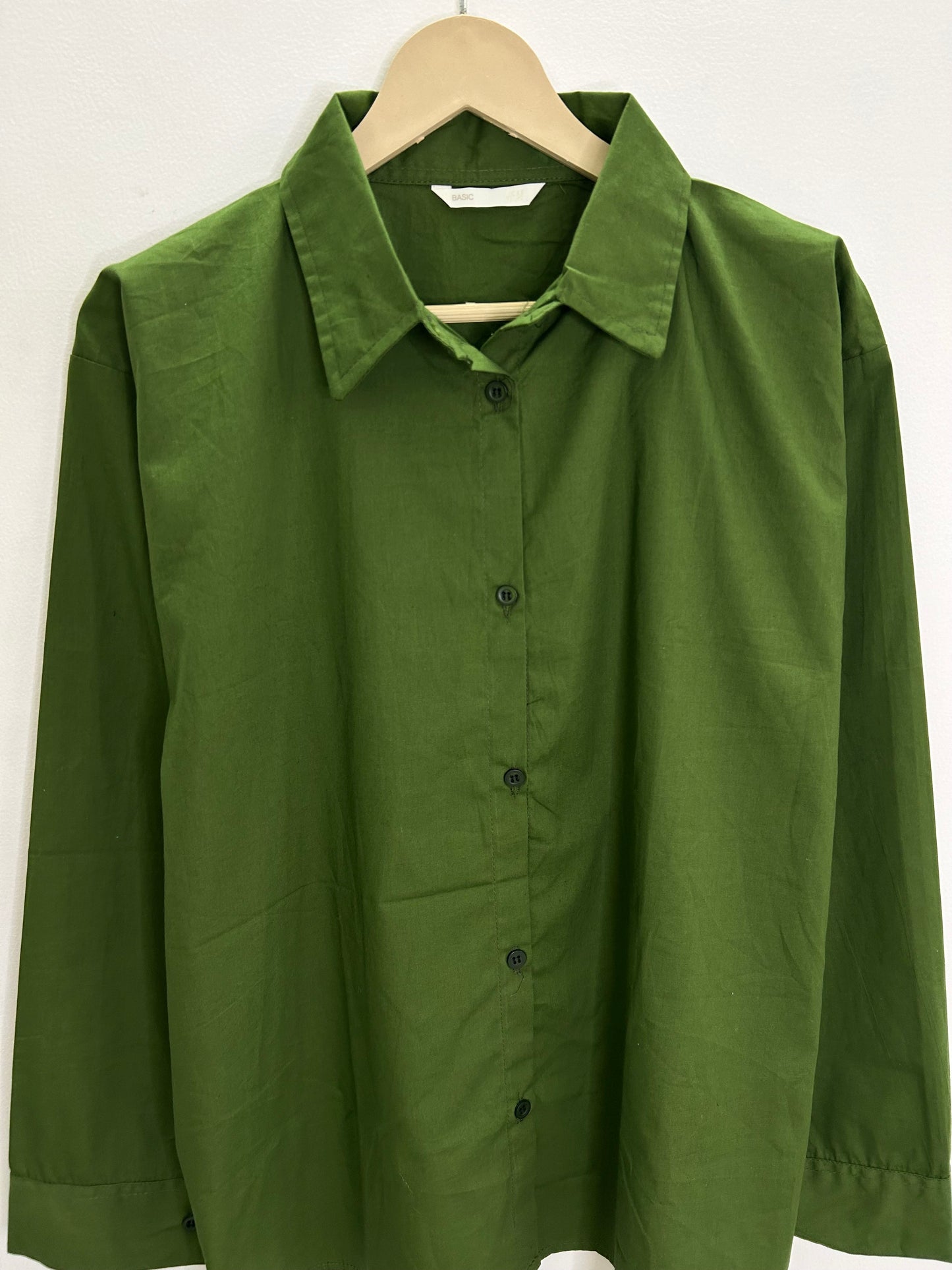 Cotton Green Solid Shirt