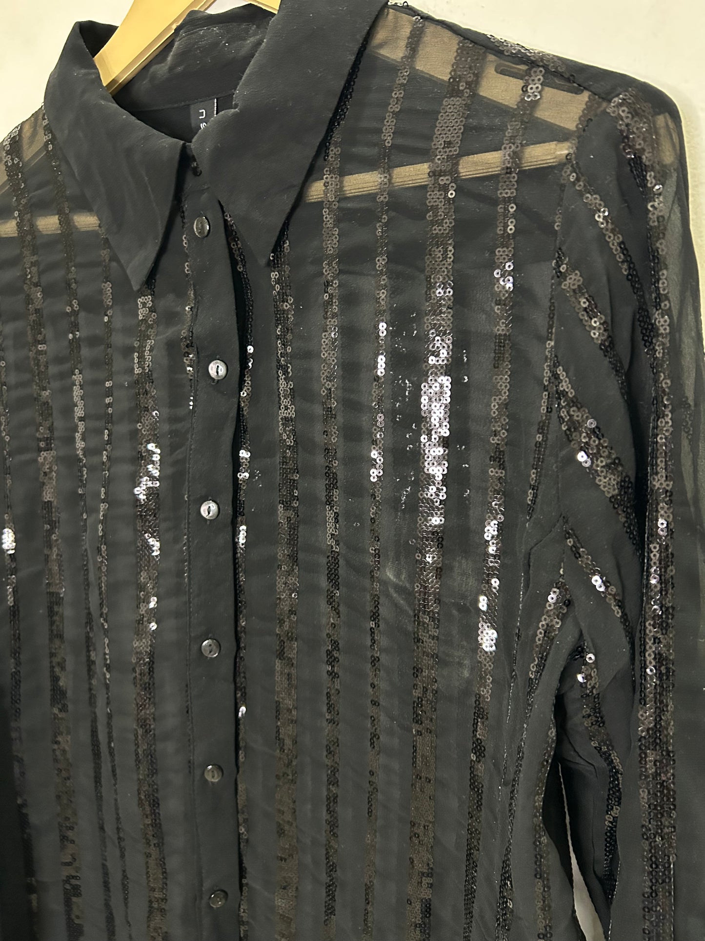 Black Embellished Shirt