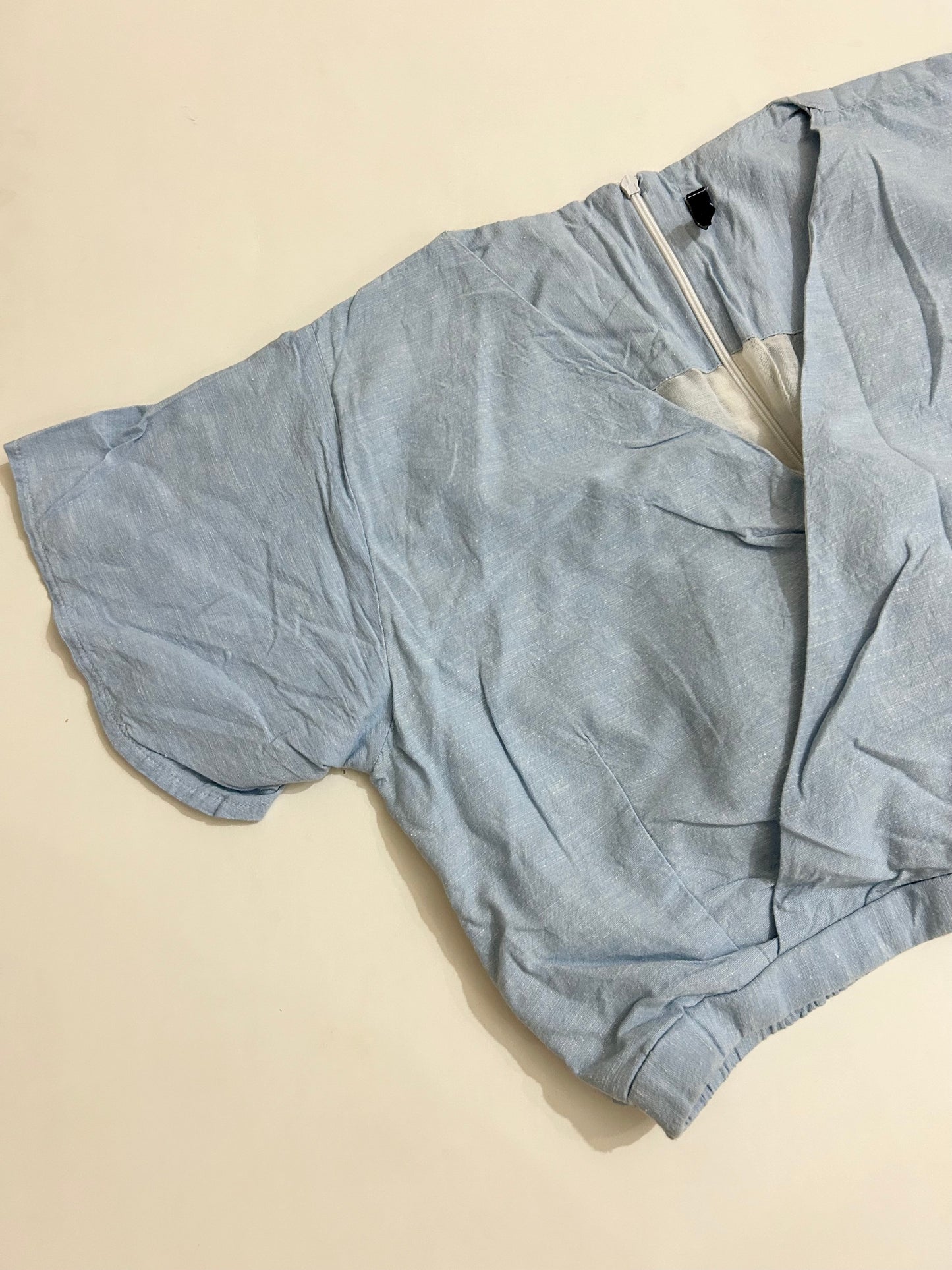 Blue Wrap Top