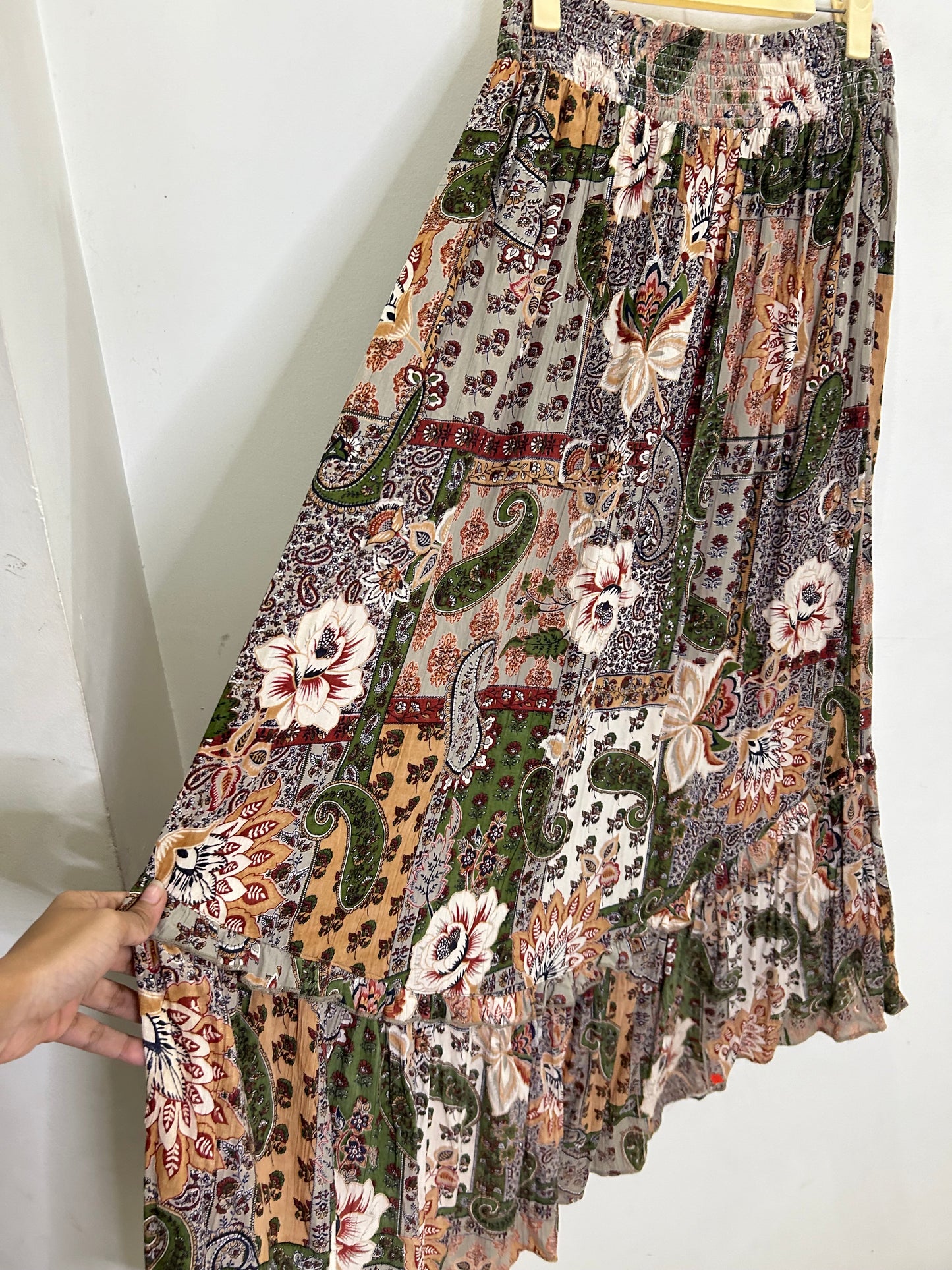 Side Slit Boho Skirt