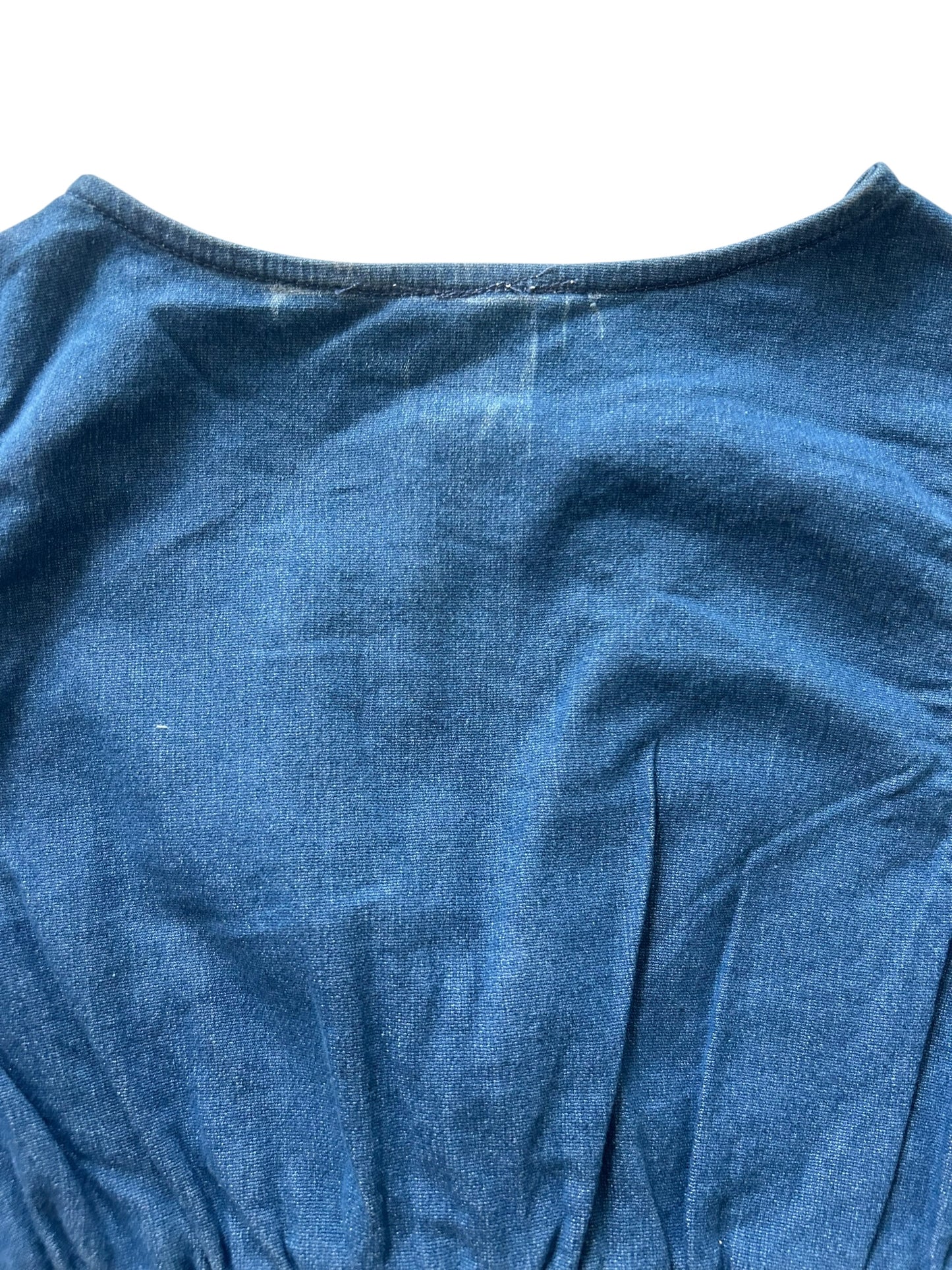 Denim Knot Top:32”