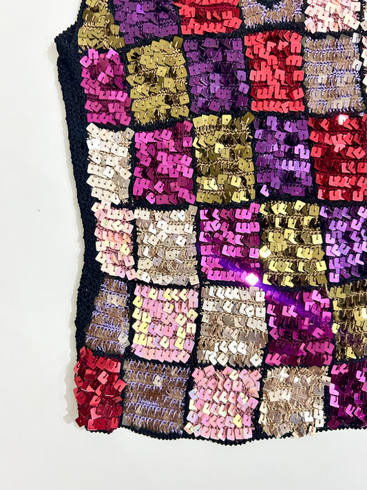 Multicolour Embellished Sequinned Top