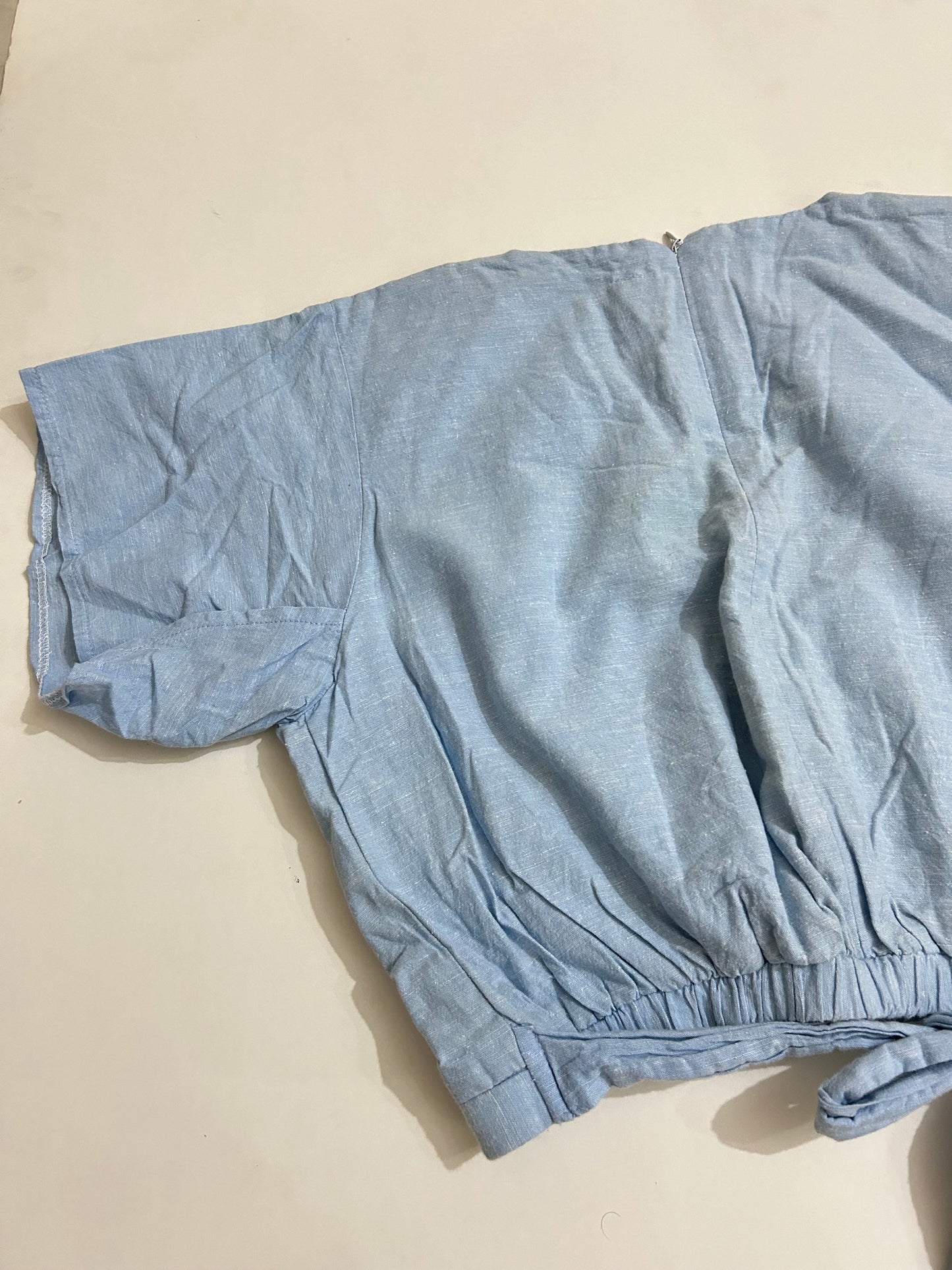 Blue Wrap Top