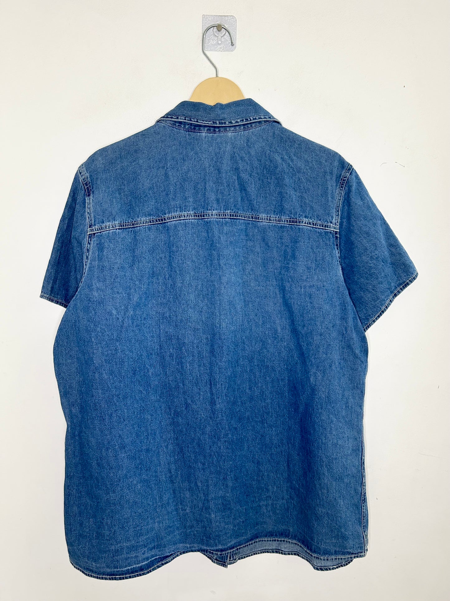 Tiny Patterned Denim Shirt
