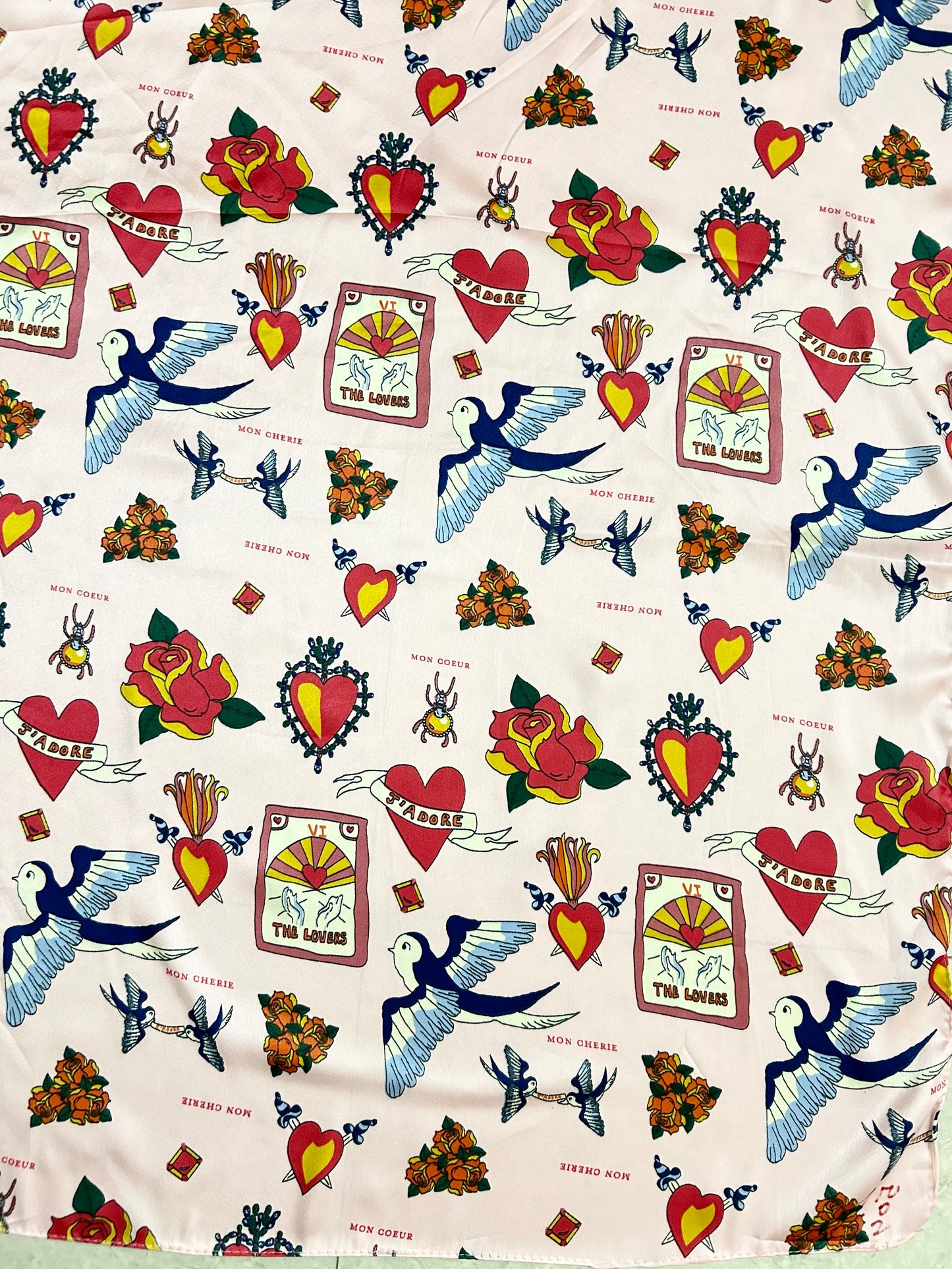 Hearts Scarf 41” x 40”