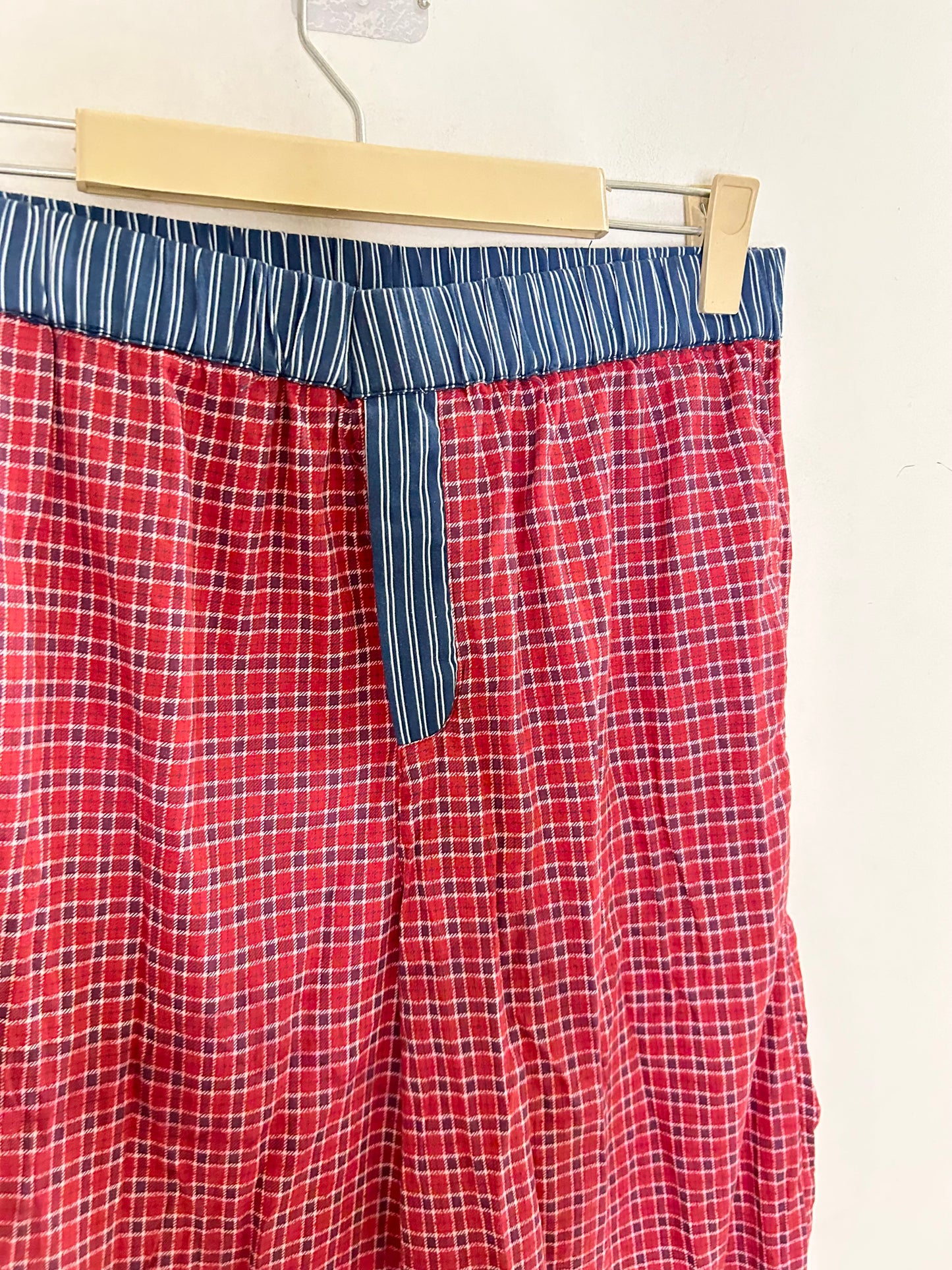Plaid Cotton Pants (Have Pockets)