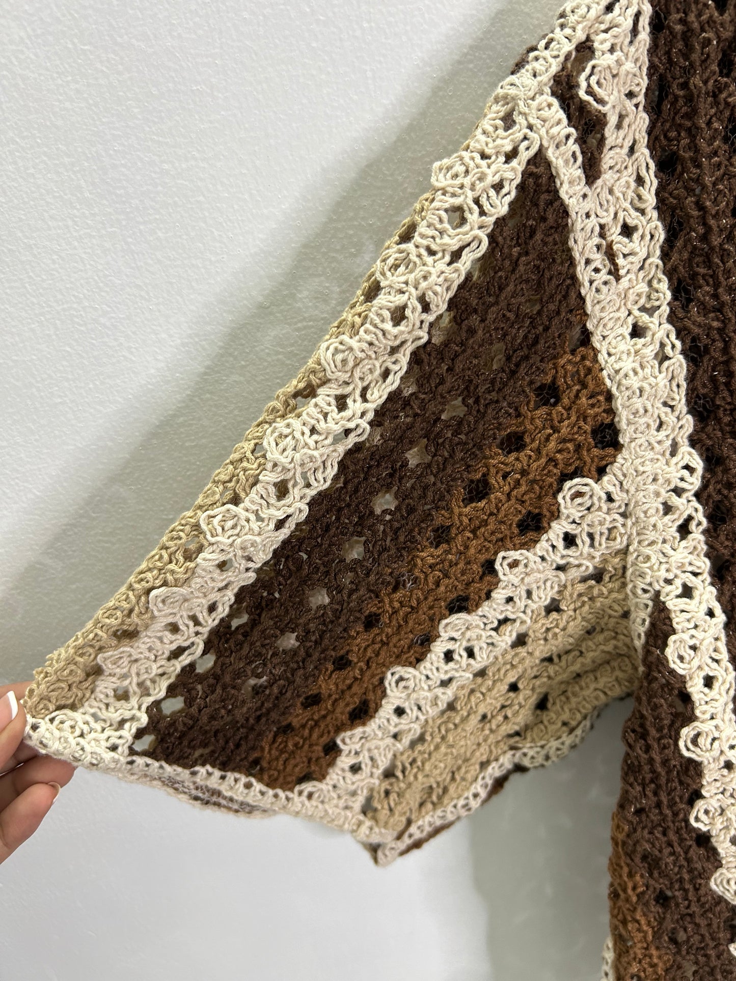 Brown Crochet Shirt
