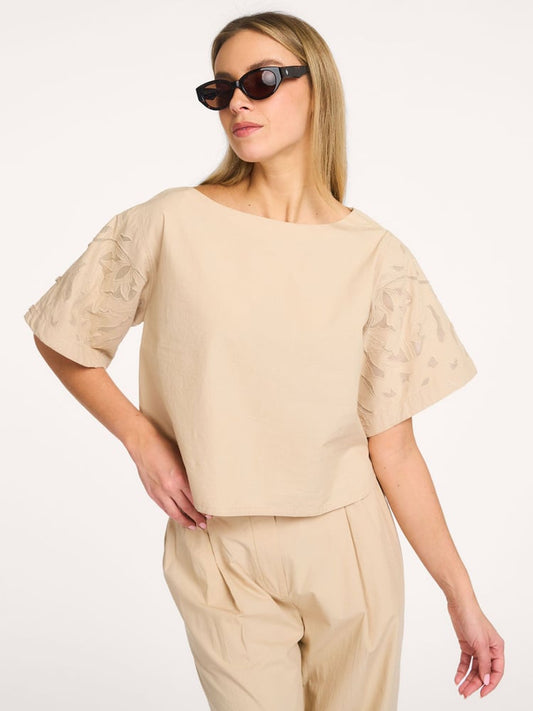 Beige Cotton Top