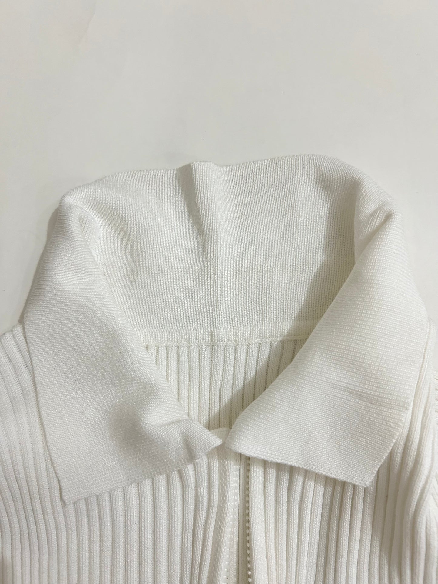 Double Zip White Top