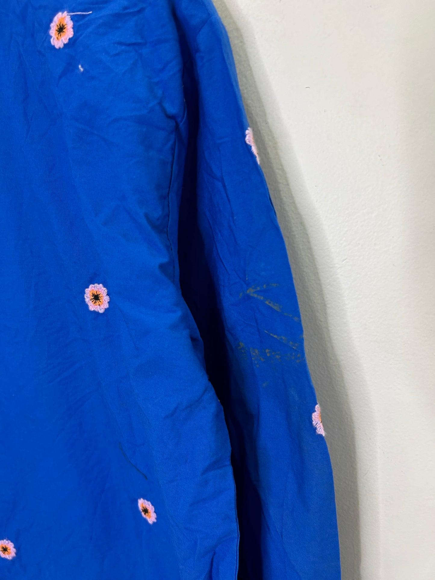 Blue Mini Floral Cotton Shirt