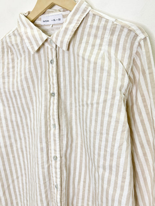 Beige Striped Shirt