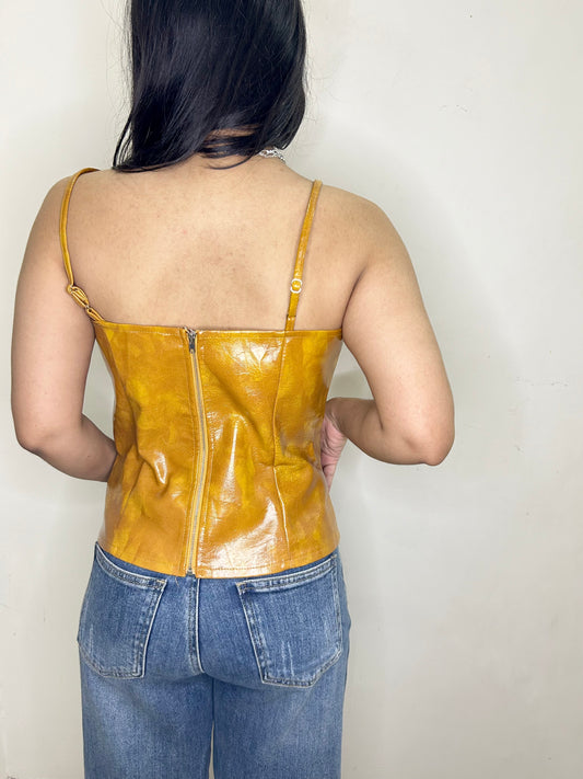 Mustard Corset Top