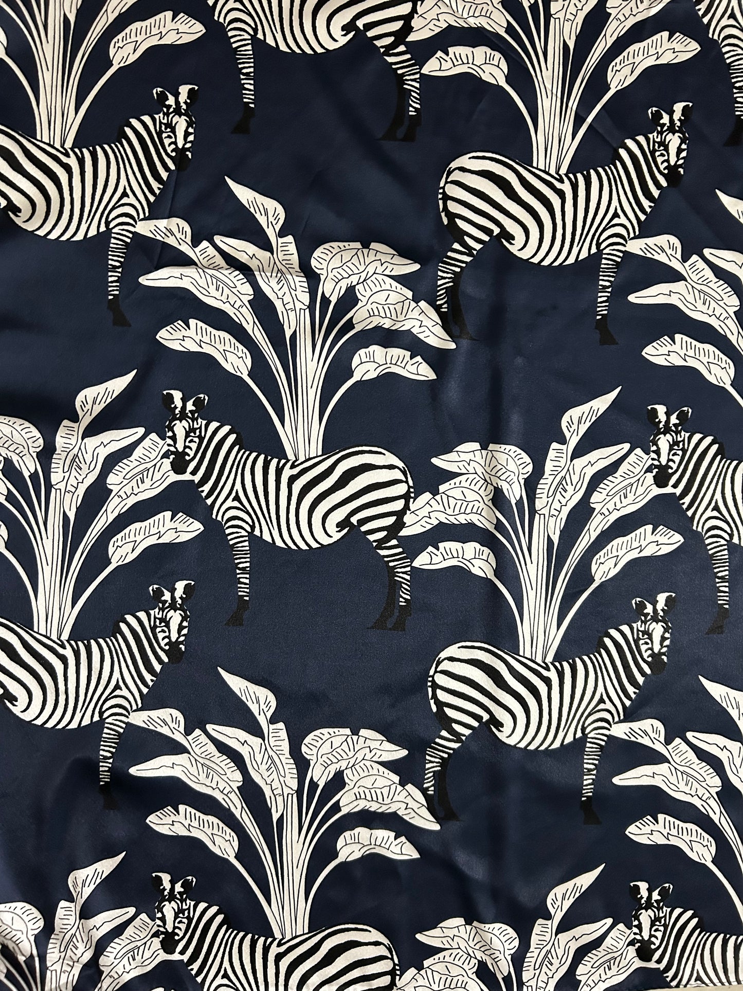 Zebra Print Scarf: 41” x 41”