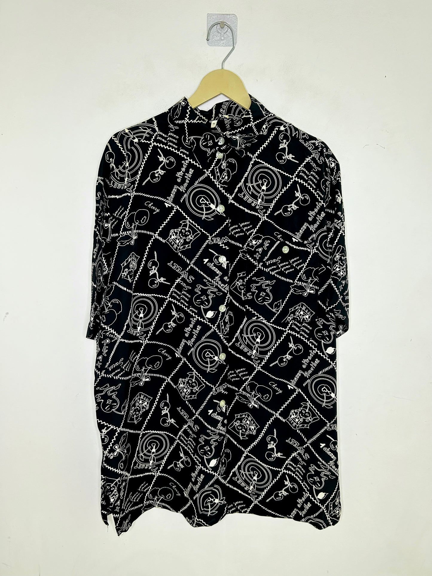 Cherry Shirt B&W: Chest-50”