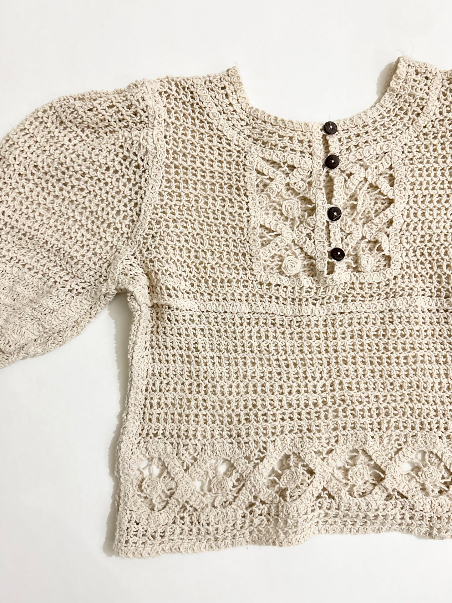 Beige Crochet Top