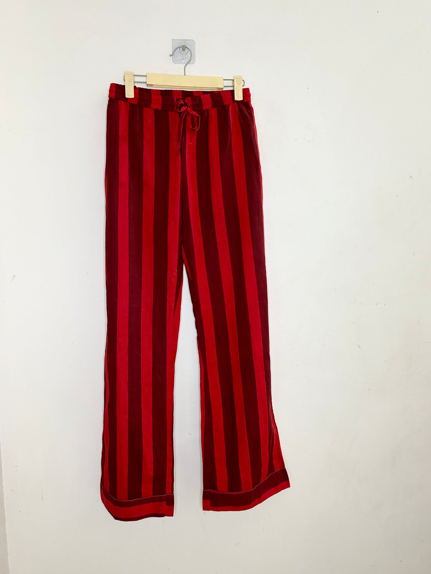 Red Striped Cotton Co-Ord Set (Have Pockets)