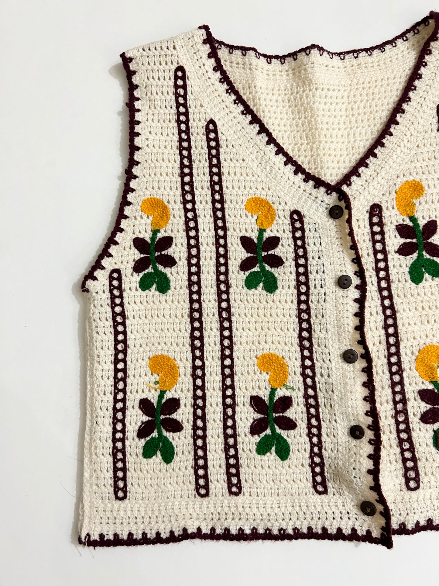 Maroon Crochet Top