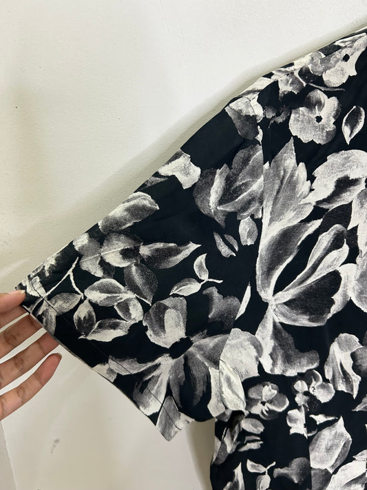 B&W Floral Shirt