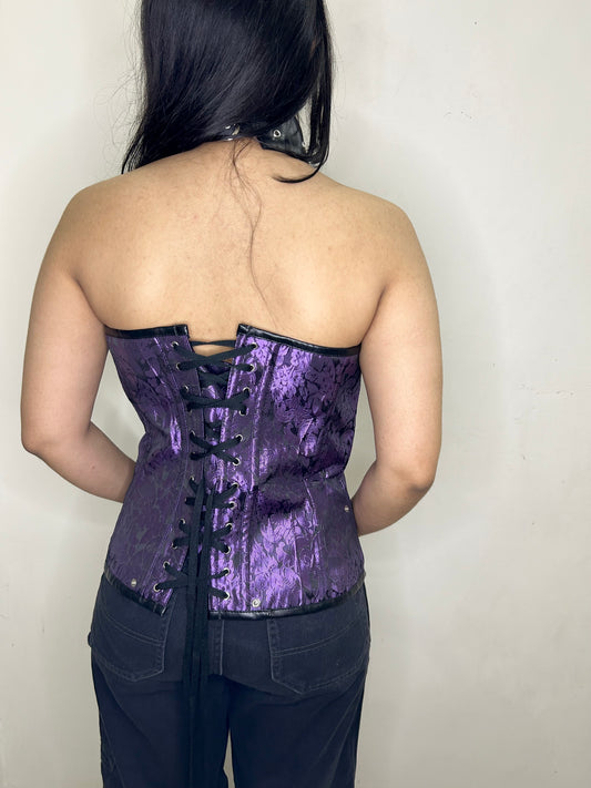 Vintage Black and Purple Corset