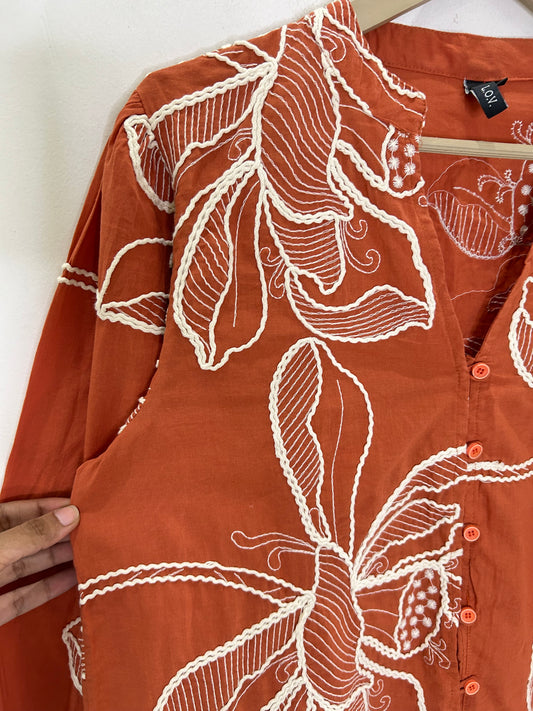 Embroidered Cotton Top
