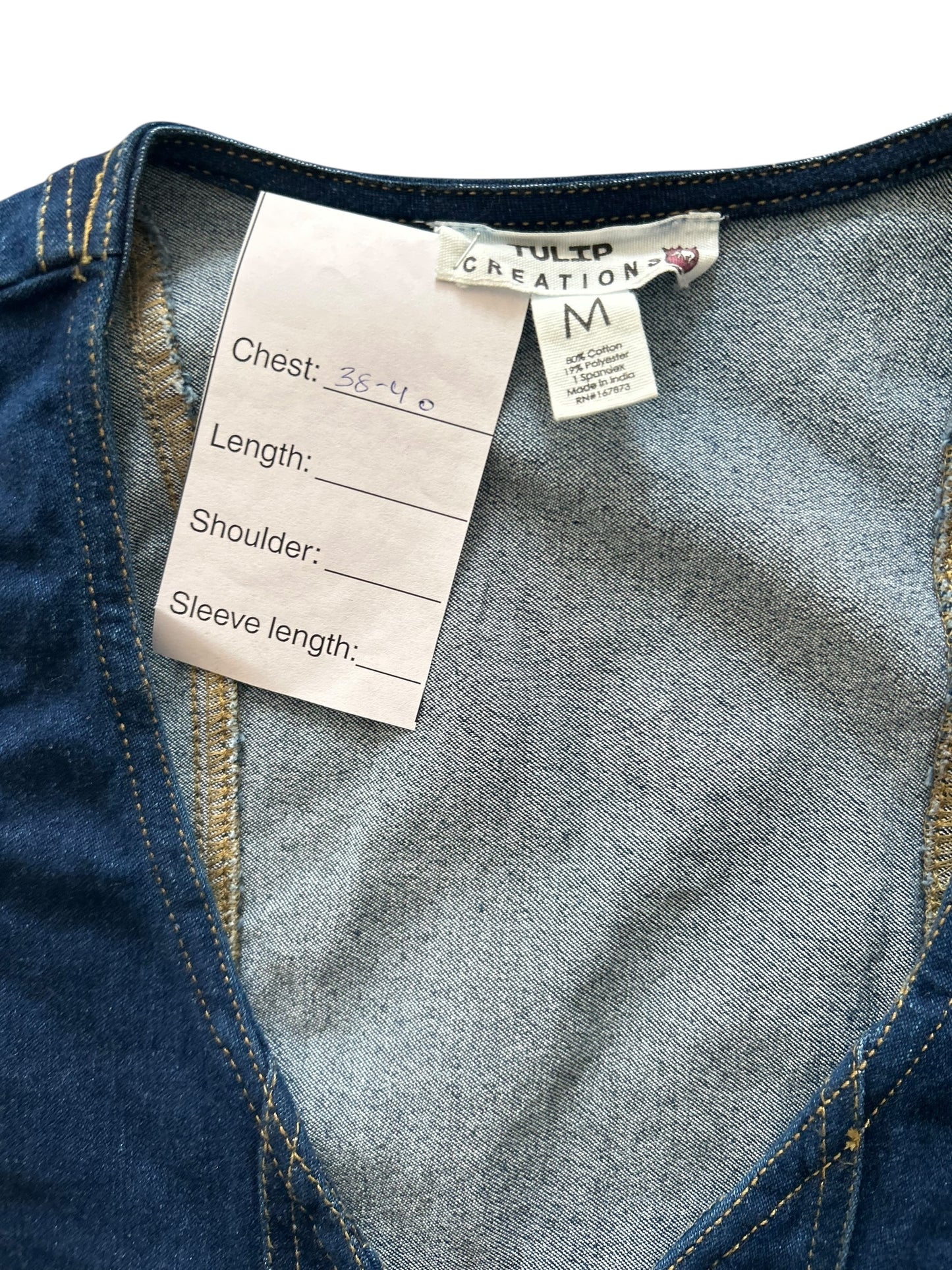 Denim Vest:40”