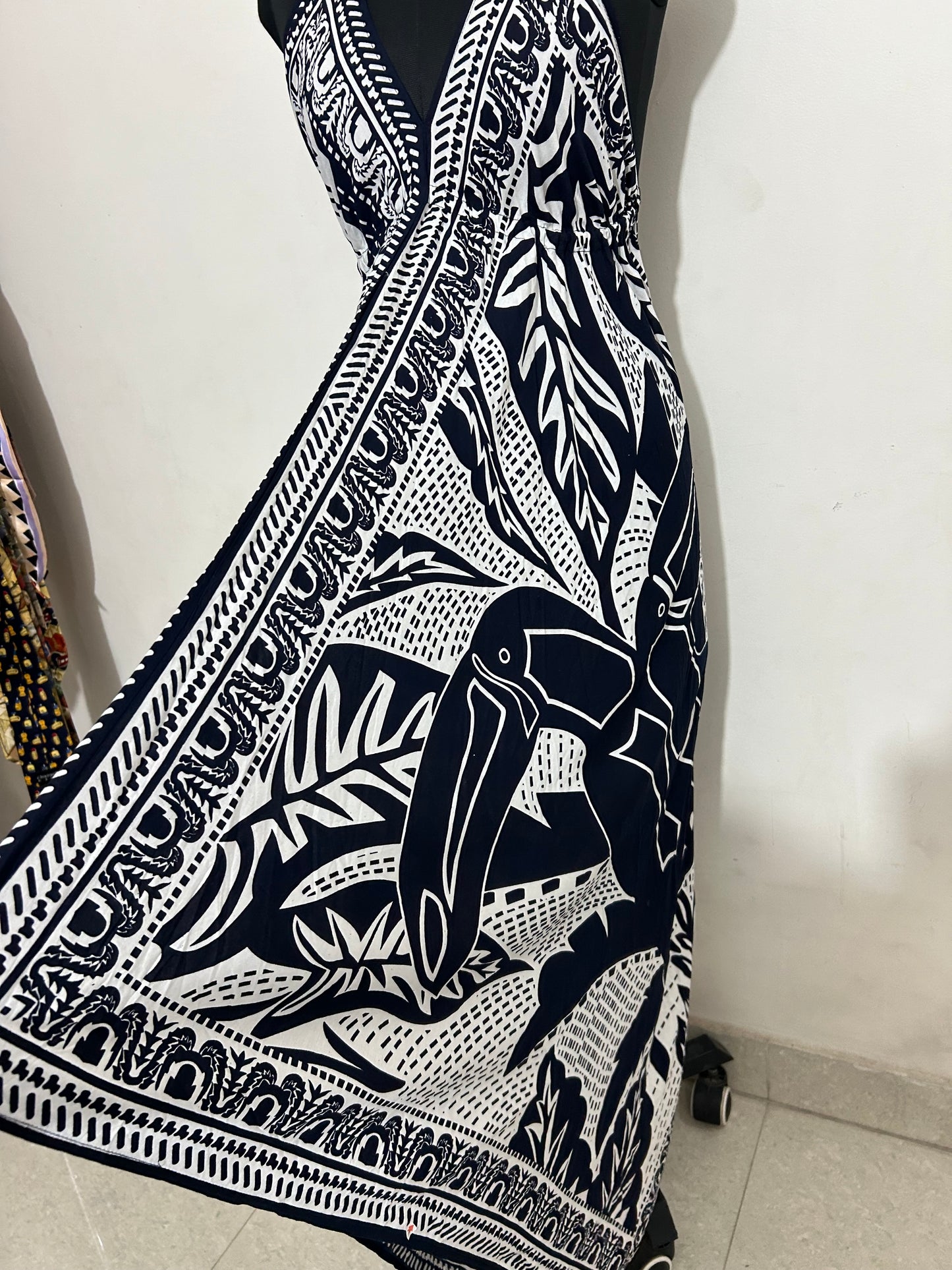 Tropical Flamingo Handkerchief Dress