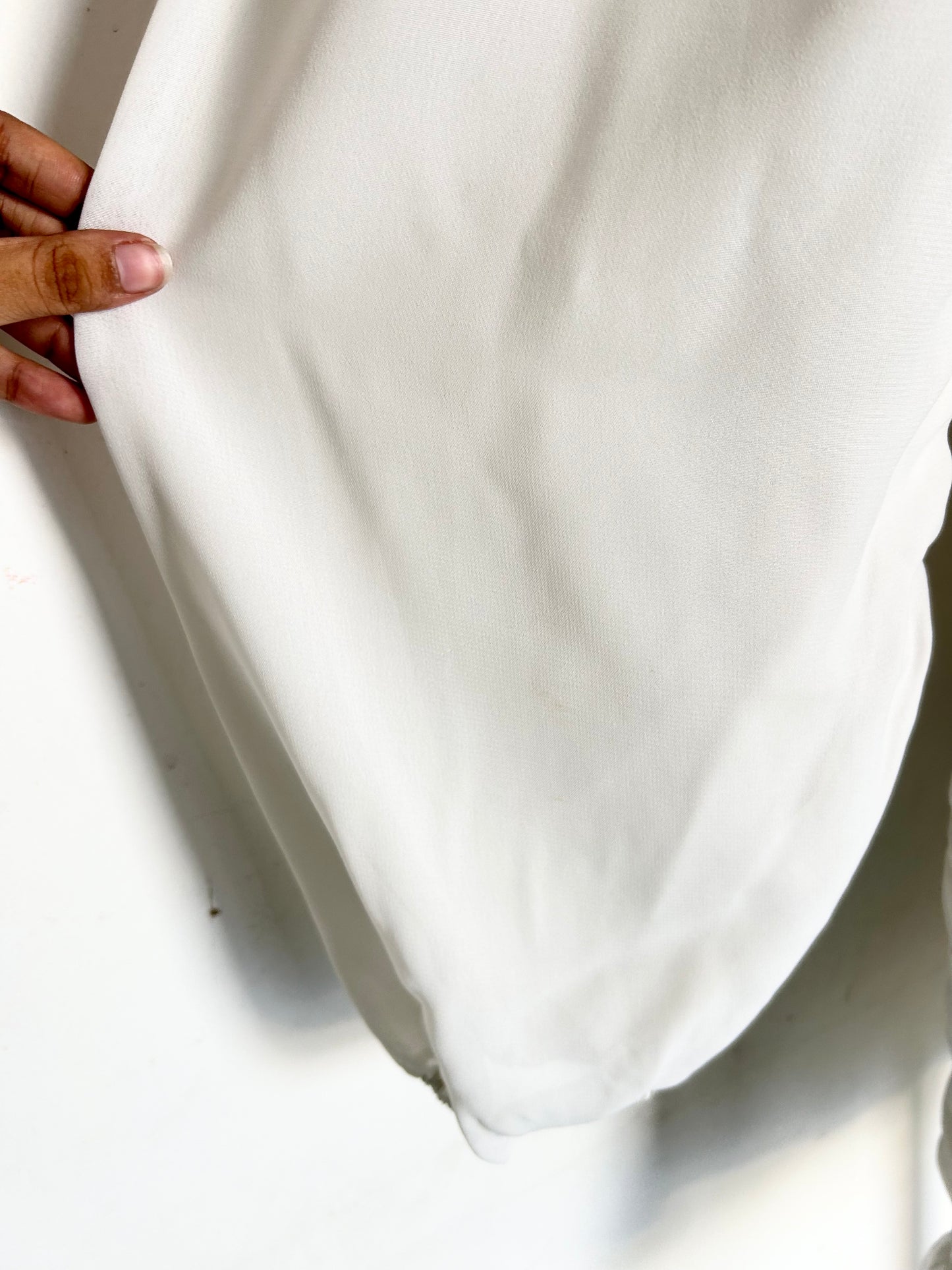 White Ruched Dress